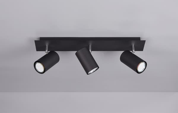Takspotlight MARLEY svart Trio 802400332
