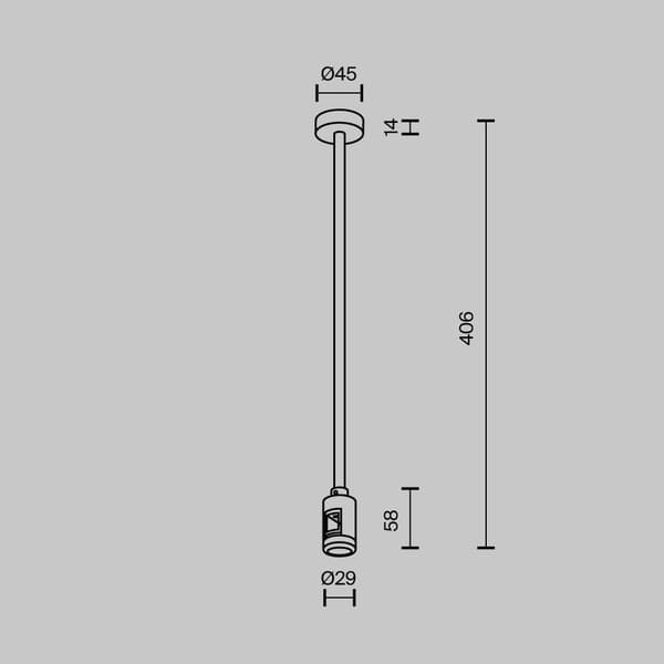 Enkel takmontering 40 cm mässing FLARITY Maytoni Technical