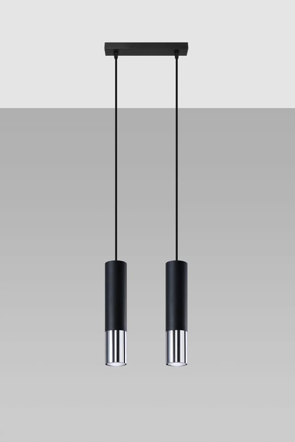 LOOPEZ 2 pendellampe sort/krom fra Sollux Lighting model SL.0941