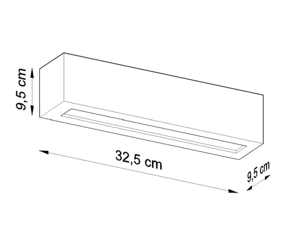 Keraaminen seinävalaisin VEGA HARMAA Sollux Lighting SL.0877