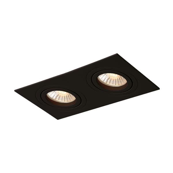 Metis indbygningsspot 2xGU10 sort LP-2780/2RS BK Light Prestige