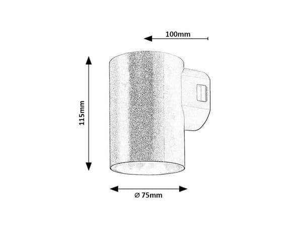 Udendørs væglampe, moderne, hvid, rund Ø7,5 cm, rør 11 cm, variabel farve LED 9W IP65 URFA Rabalux