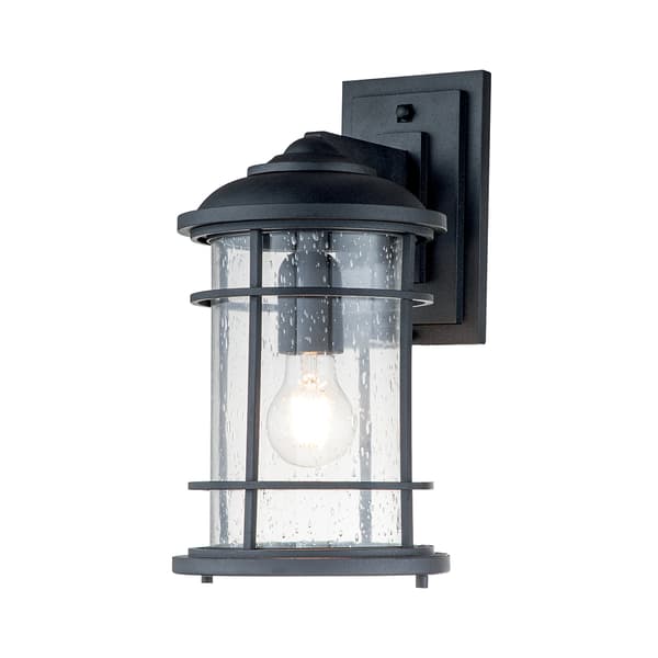 Feiss Lighthouse ulkoseinävalaisin musta teollinen E27 60W