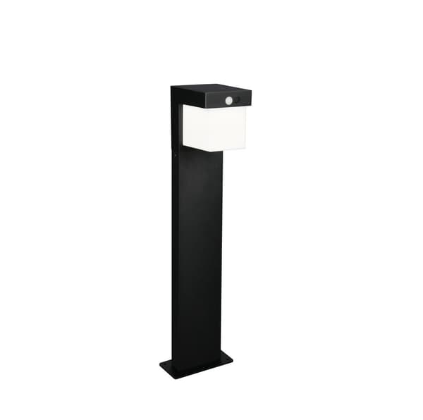 Moderne sort havestolpe 50 cm hybrid solcelle LED 5.5W COLOMBO RL