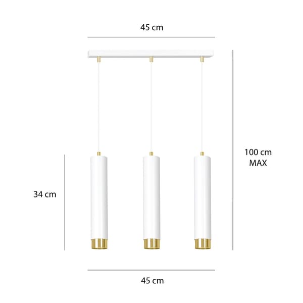 Lysekrone Emibig 3xGU10 30W KIBO 3 WH/GOLD 642/3