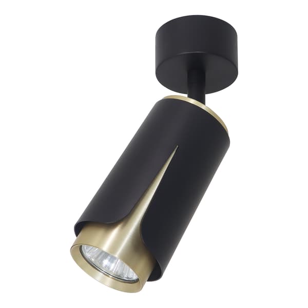 Loftspot sort-guld FLOWER 1xGU10 8W Milagro