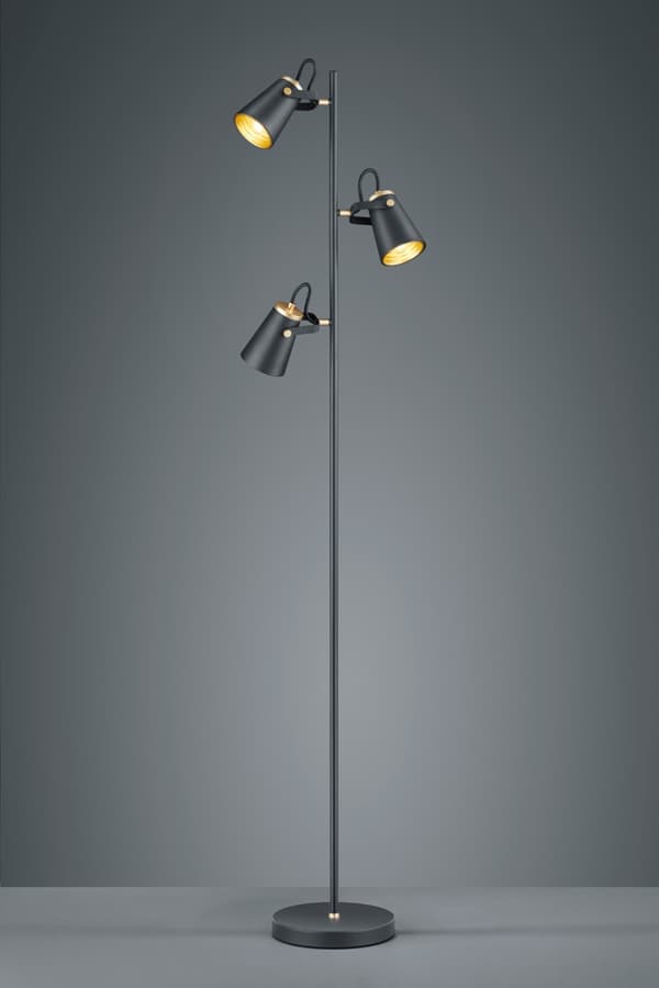 Gulvlampe EDWARD sort Trio 408800332