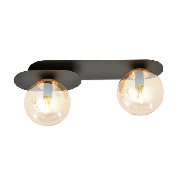 Emibig loftlampe 2xE14 40W PLAZA 2 SORT/HONNING 1120/2