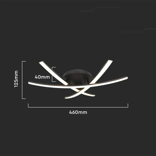 LED loftlampe sort V-TAC VT-7792-7005