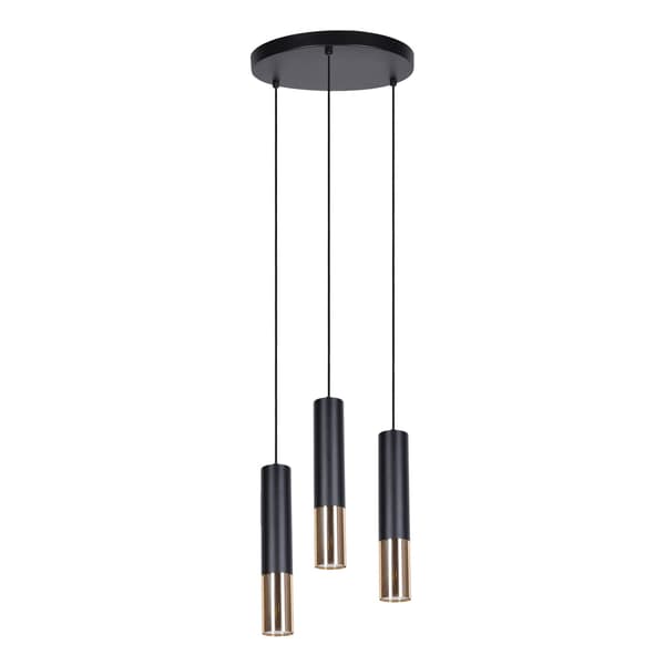 Moderne sort rør lysekrone Kaja ASTINA K-4872