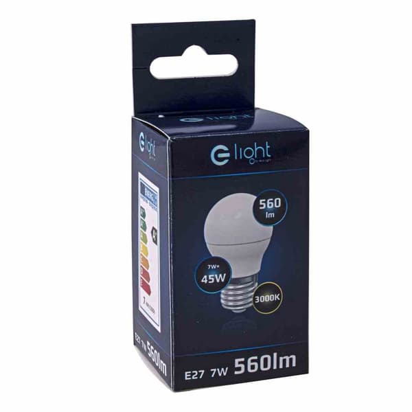 LED-pære 7W E27 varm Eko-light EKZA1465 hvid, glas