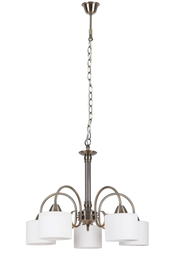 Klassisk lysekrone E27 5x60W antik messing farve 7276 Edith Rabalux