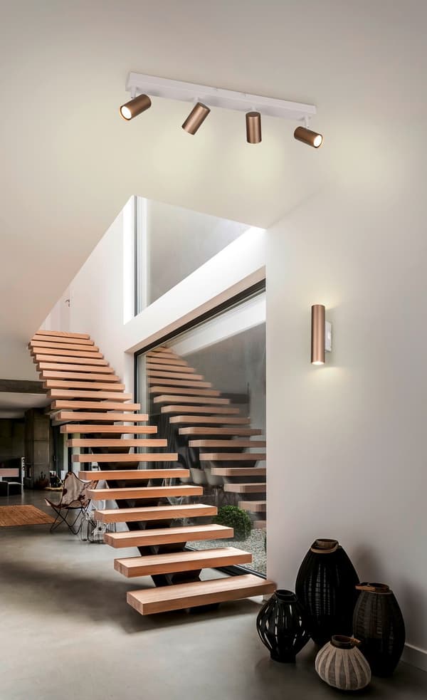 Moderne loftspot beige fire rør 4xGU10 5W TARYN RL