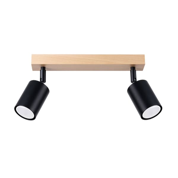 Loftlampe dobbelt rektangulær sort 2xGU10 10W VERDO SL.1291 Sollux Lighting