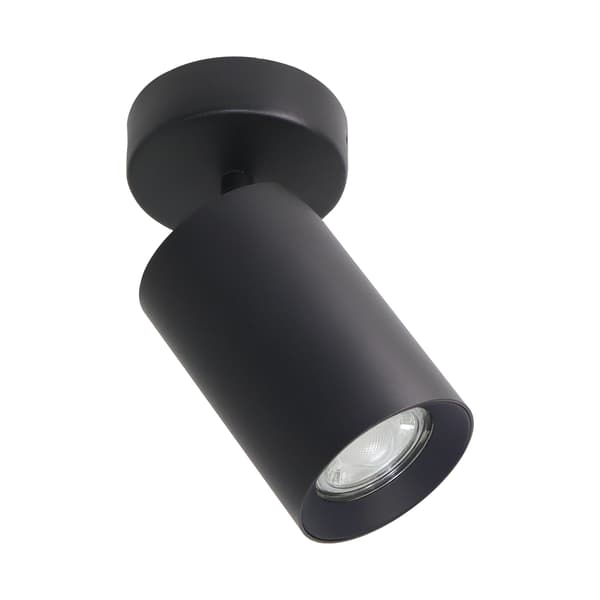 Loftspot moderne sort rund Ø7cm bevægelig 1xGU10 35W TORE Zuma Line