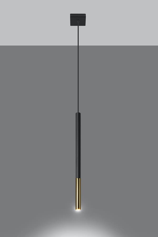 MOZAICA 1 pendel sort/guld Sollux Lighting SL.0891