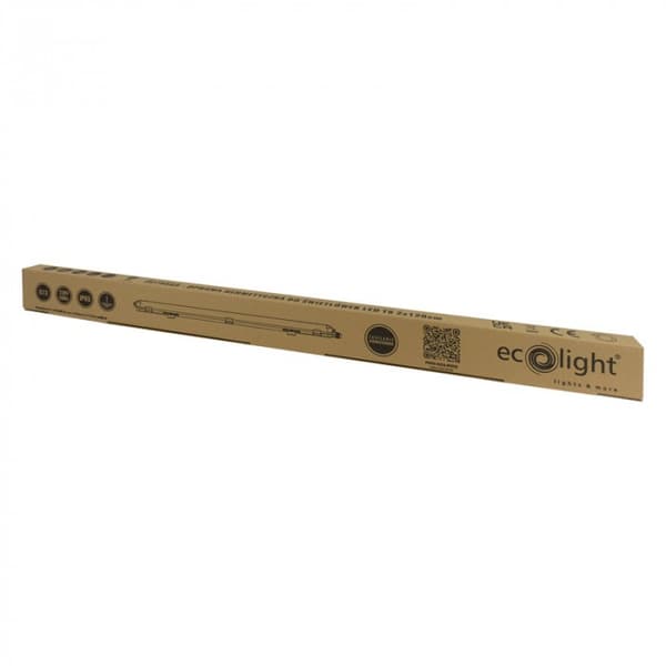 Hermetisk lampe til garage til LED-rør 2x120cm Ecolight EC79585