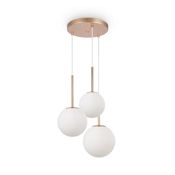 Pendellampe hvide runde skærme Basic form Maytoni MOD321PL-03G1
