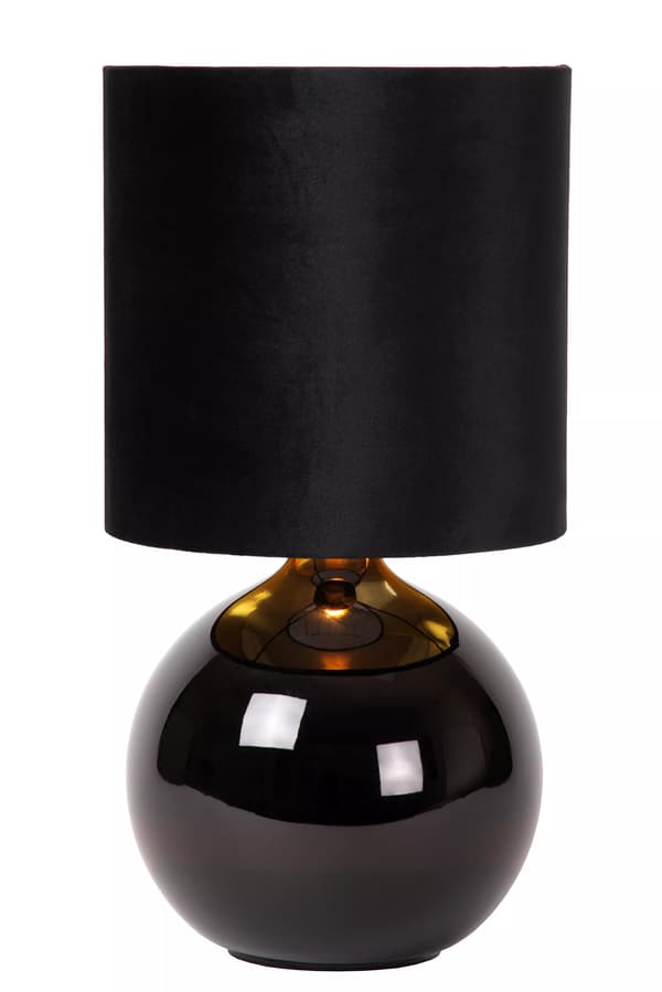 Bordlampe glas med skærm sort E14 Esterad Lucide