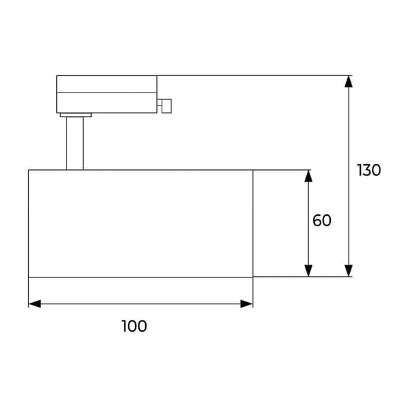 LED-skinnespot 5W sort X-Line DPM