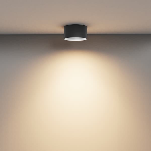 Sort rund loftspot Ø14cm LED 15W Vega Maytoni