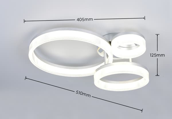Moderne krom loftlampe små LED-ringe 32W MOVA RL
