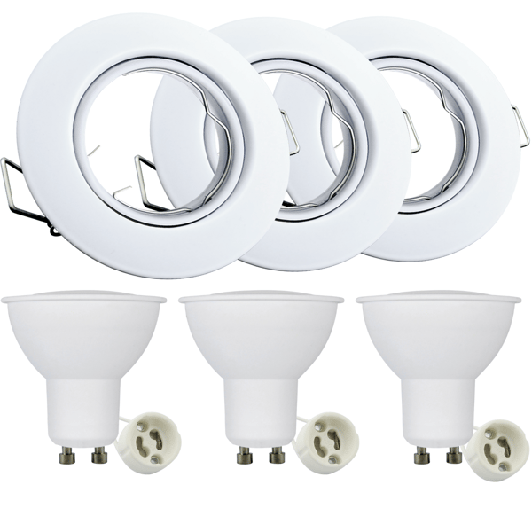 LED-rammer runde hvide 3-pak OLIN 306210 Polux