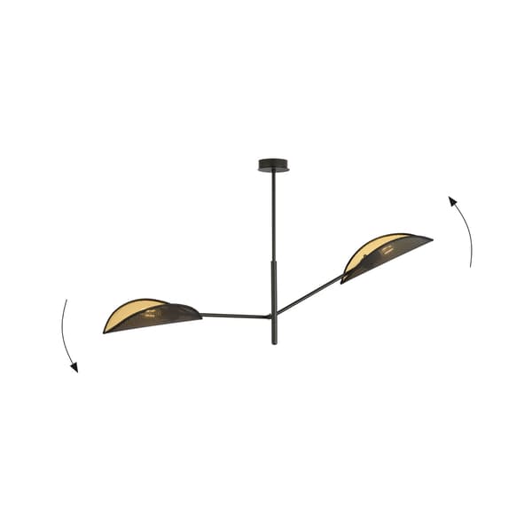 Emibig loftlampe 2xE14 40W VENE 2 SORT/GULD 1158/2