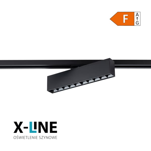 Justerbar lineær skinnespot neutral hvid LED 10W sort X-LINE DPM