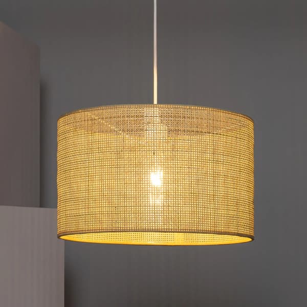 Abruzzo Ludovica Boho Rattan Pendellampe 40cm E27