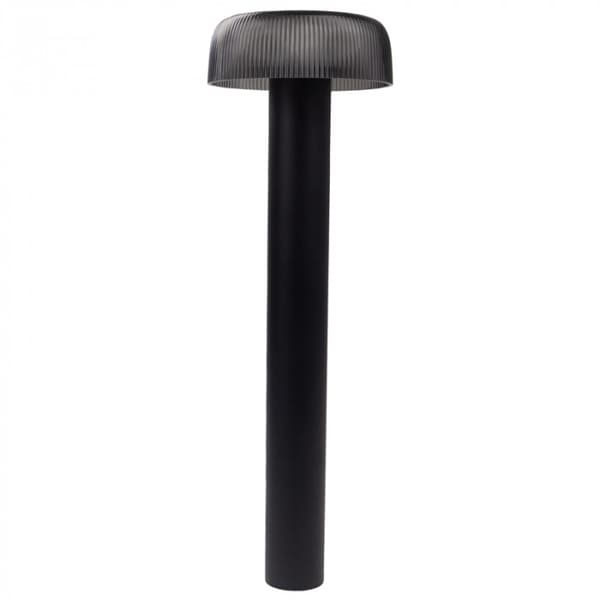 Solar havelampe sort stolpe 2i1 sort skærm USB-C LED 2.5W skumringssensor Ecolight