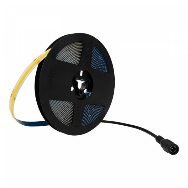 LED-strip 320 COB 24V IP20 3000K 5m dæmpbar sæt med controller og strømforsyning Ecolight