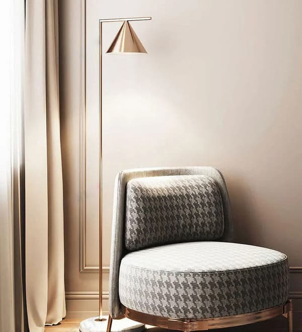 Gulvlampe guld 150 cm Valentino E27 Abruzzo