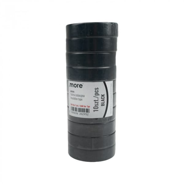 Isoleringstape 15mm x 0.13mm sort 10m 1 stk Ecolight