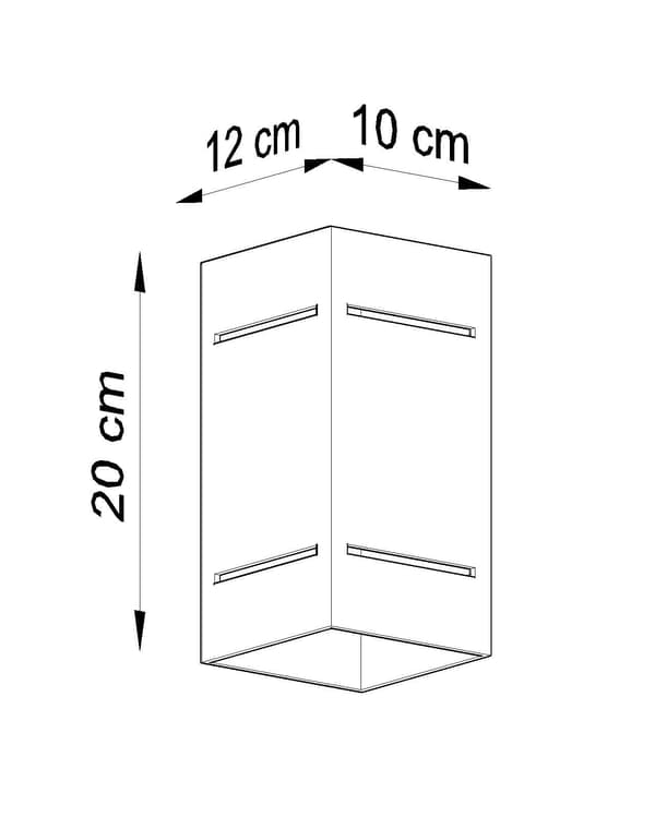 Seinävalaisin BLOCCO Valkoinen Sollux Lighting SL.0477