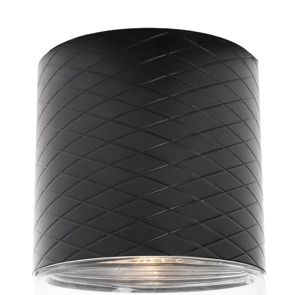 Moderne loftspot med netmønster, rund, sort LED 7W FUSION Maxlight
