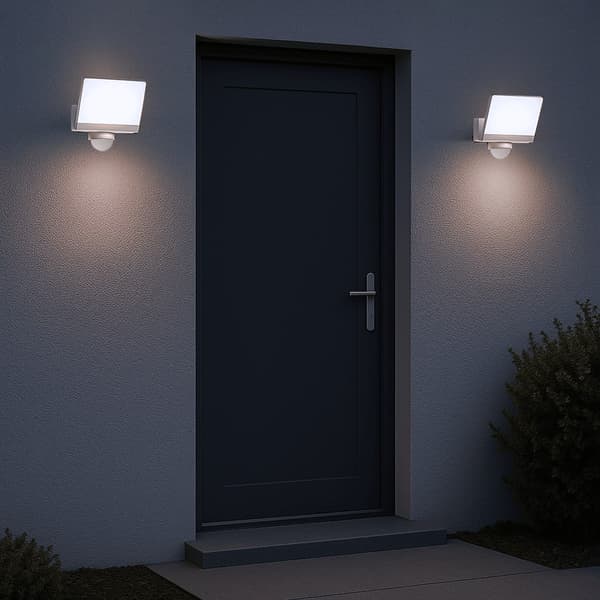 LED-strålkastare 30W neutralvit 2000lm PIR-rörelsesensor vit IP54 DAVOS Milagro