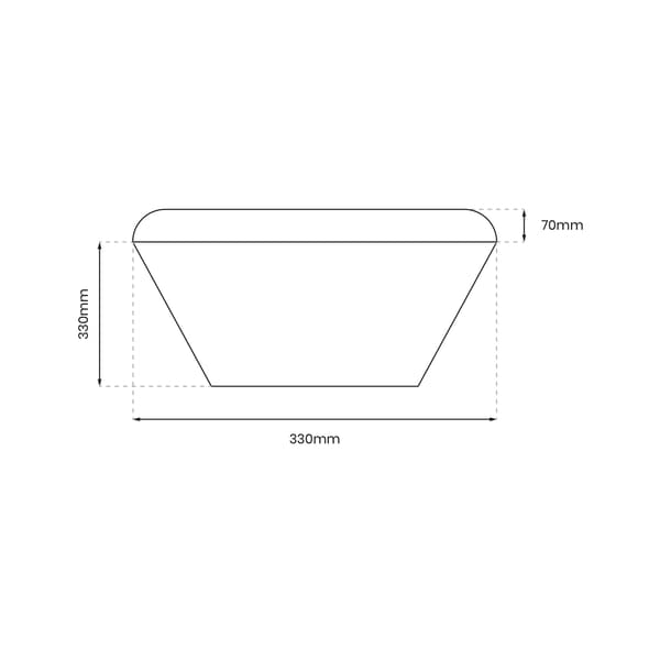 Firkantet loftlampe 33 cm LED 16W sort / hvid Nemo Milagro