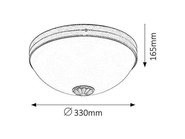 Glasloftlampe 33 cm E27 2x60W brun rund Orchidea 8558 Rabalux