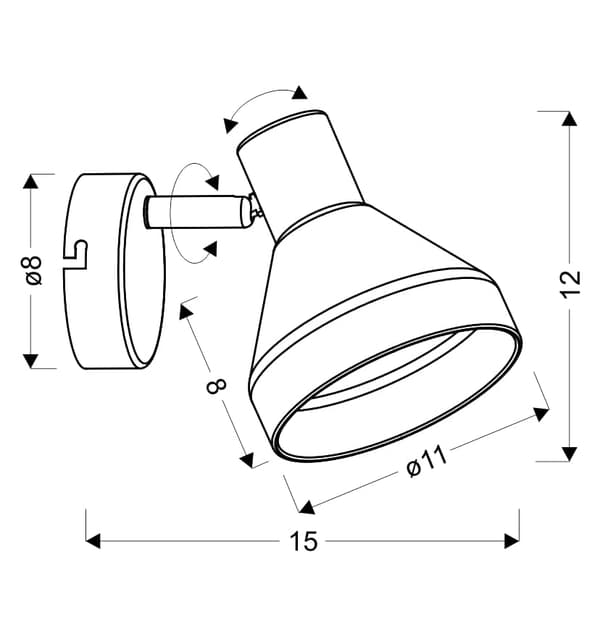 Candellux GREGORY 1xE14 21-76724 -seinävalaisin