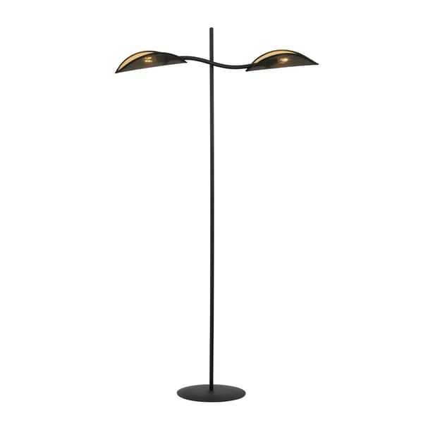 Emibig gulvlampe 2xE14 40W LOTUS LP2 SORT/GULD 1106/LP2