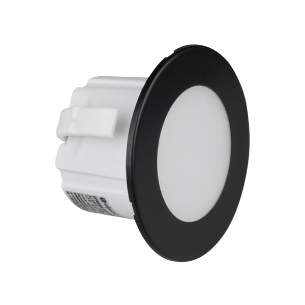 LED-trappbelysning 1.2W rund Ø7.8cm matt svart DPM