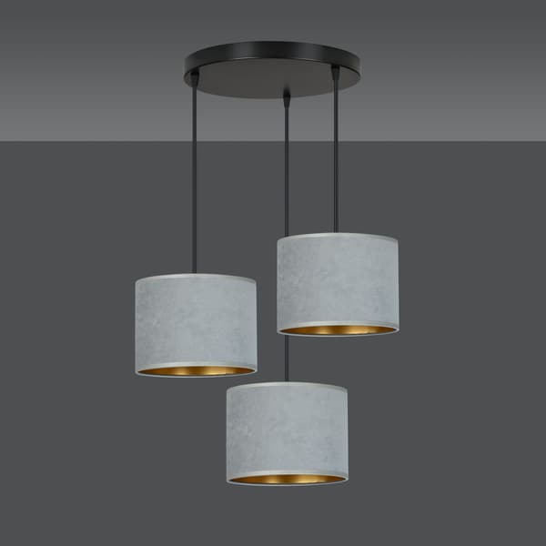 Lysekrone Emibig 3xE27 60W HILDE 3 BL PREMIUM GRAY 1050/3PREM