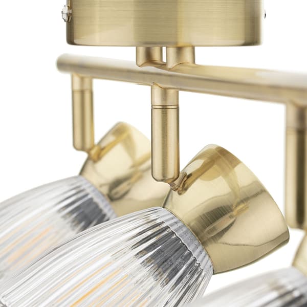 Loftlampe guld tre glaskuplere Bedste 3xE14 40W Milagro