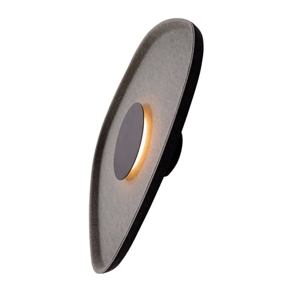 Geometrinen seinävalaisin harmaa mustalla DEUX LED 5W W0558 Maxlight