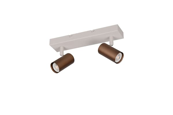 Modern takspotlight beige dubbla tuber 2xGU10 5W TARYN RL