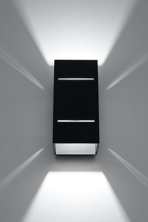 Seinävalaisin BLOCCO Musta Sollux Lighting SL.0478