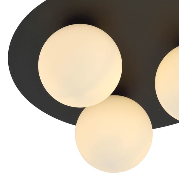 Emibig loftlampe 3xE14 40W SOLAR 3 SORT/OPAL 1127/3