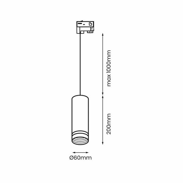 Milagro TRACK SPOT LIGHT ML7675 LED-kiskovalaisin, musta