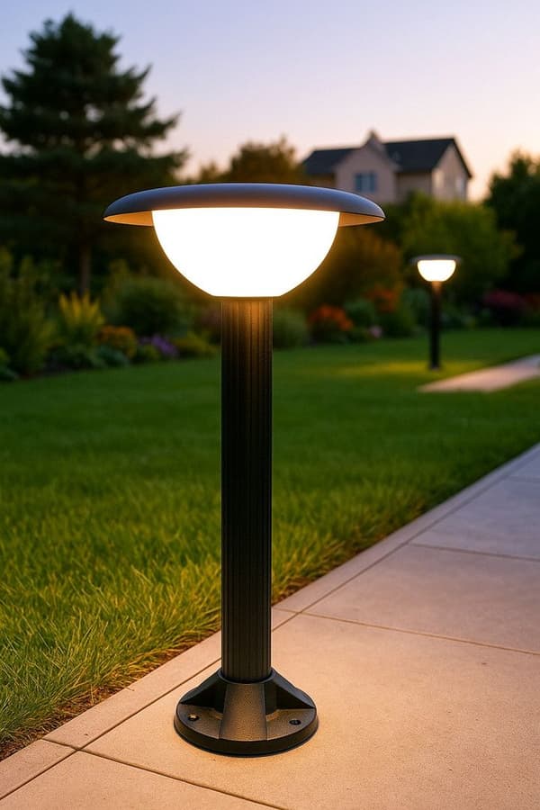 Moderne sort standerlampe til haven, 113 cm, 1xE27 10W FEBE SU-MA